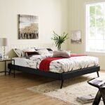 Carson Carrington Storfors Wood Queen-size Platform Bed with Round Splayed Legs - Chic Decora