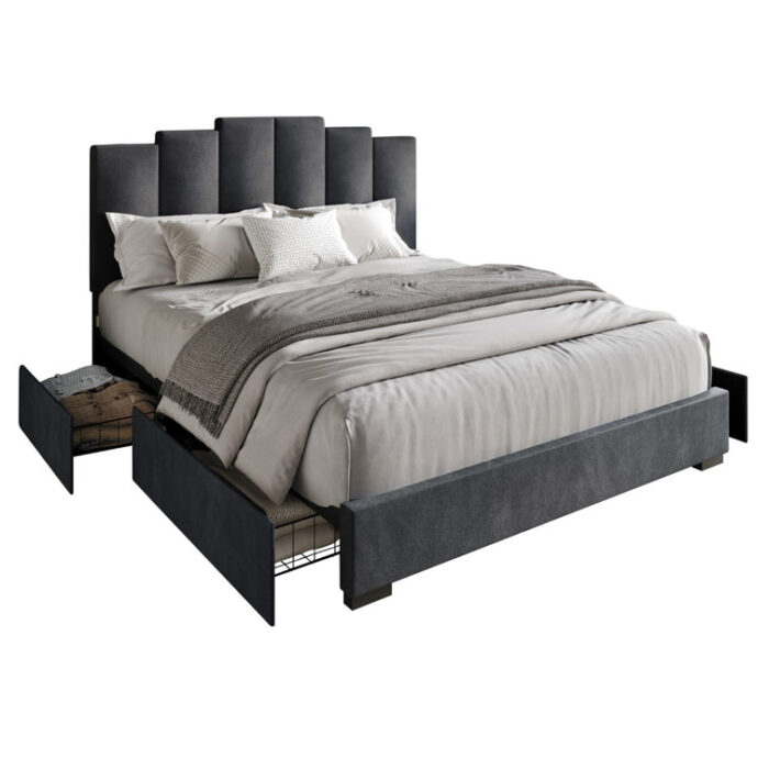 Cassonia Upholstered Platform Storage Bed - Chic Decora