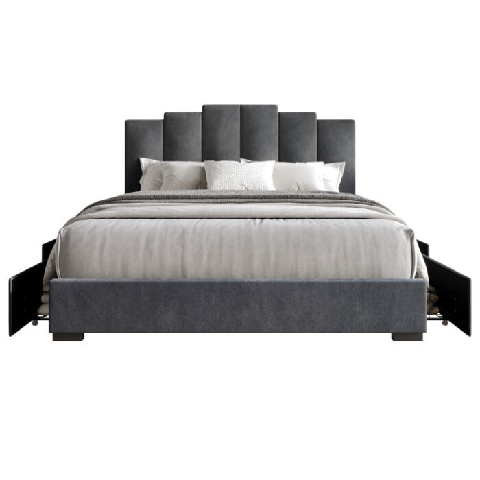 Cassonia Upholstered Platform Storage Bed - Chic Decora