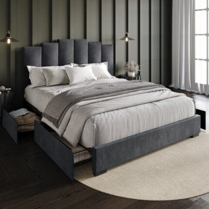 Cassonia Upholstered Platform Storage Bed - Chic Decora