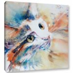 Cat 14 by Liz Chaderton Painting on Canvas - Chic Decora