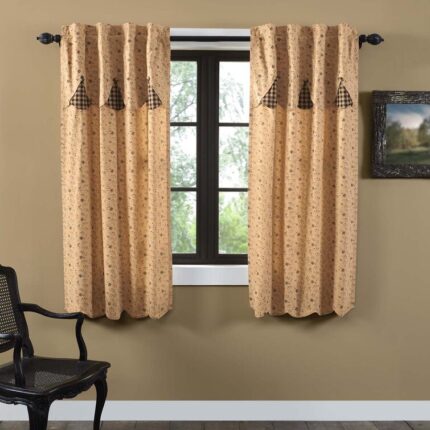 Gerson Polyester Striped Lightweight Curtain Panel (Set of 2 pices) (Set of 2) - Chic Decora