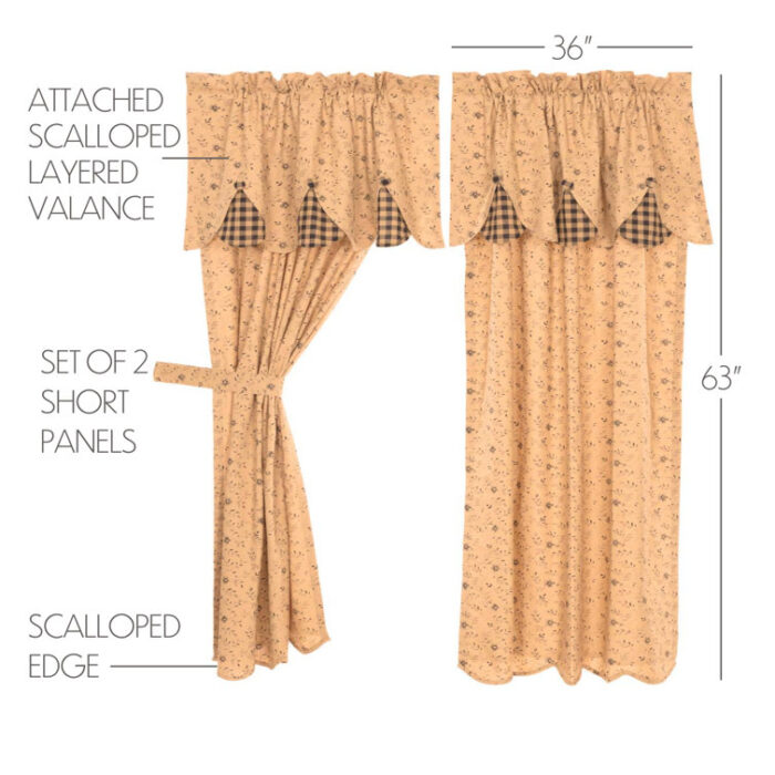 Caudell Cotton Blend Curtain Pair (Set of 2) - Chic Decora