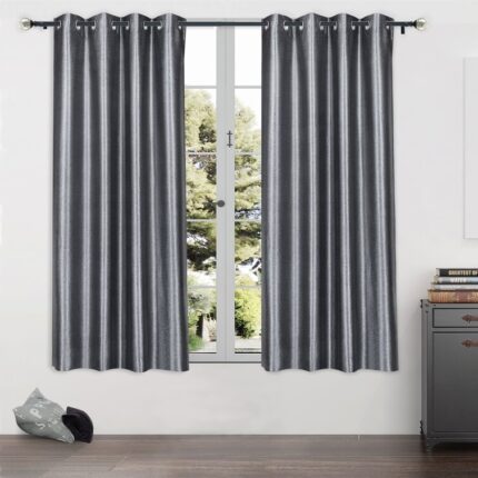 Hananiah Synthetic Sheer Curtain Pair (Set of 2) - Chic Decora