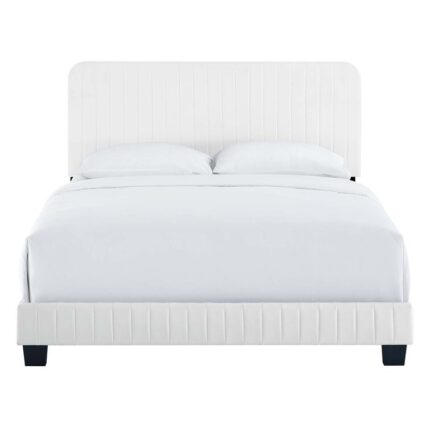 Celine Channel Tufted Performance Velvet Bed - Chic Decora