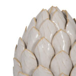 Ceramic 10″ Ivory Artichoke Sculpture, Crafted from high-quality ceramic – 6″ x 6″ x 10″ - Chic Decora