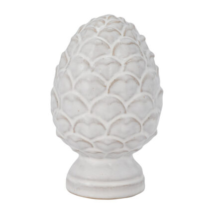 Ceramic 6″ Ivory Artichoke Figurine, A Charming Touch To Your Decor Collection – 3″ x 3″ x 6″ - Chic Decora