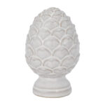 Ceramic 6″ Ivory Artichoke Figurine, A Charming Touch To Your Decor Collection – 3″ x 3″ x 6″ - Chic Decora