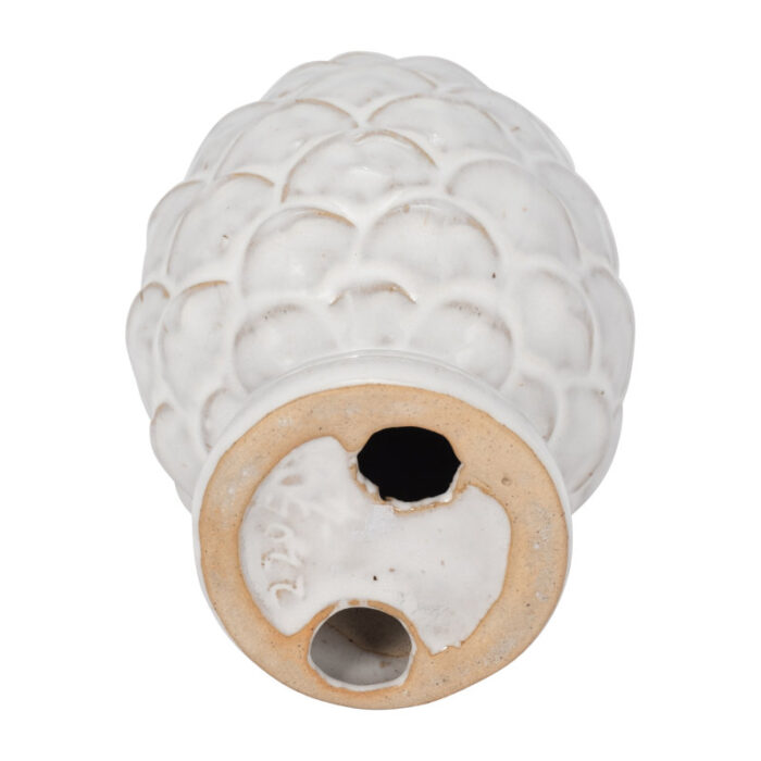 Ceramic 6″ Ivory Artichoke Figurine, A Charming Touch To Your Decor Collection – 3″ x 3″ x 6″ - Chic Decora