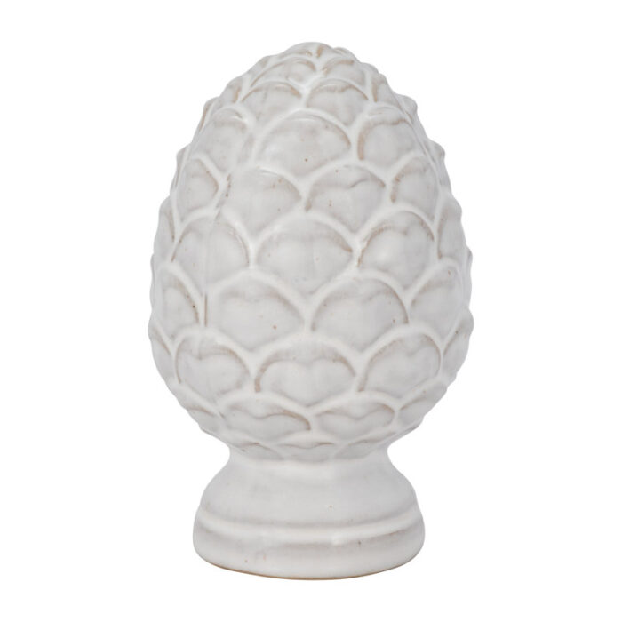 Ceramic 6″ Ivory Artichoke Figurine, A Charming Touch To Your Decor Collection – 3″ x 3″ x 6″ - Chic Decora