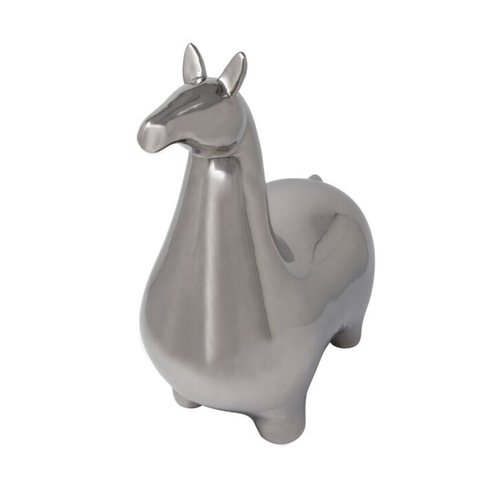 Ceramic Art Deco Horse, 13 x 7.25 x 14.5 Inches - Chic Decora