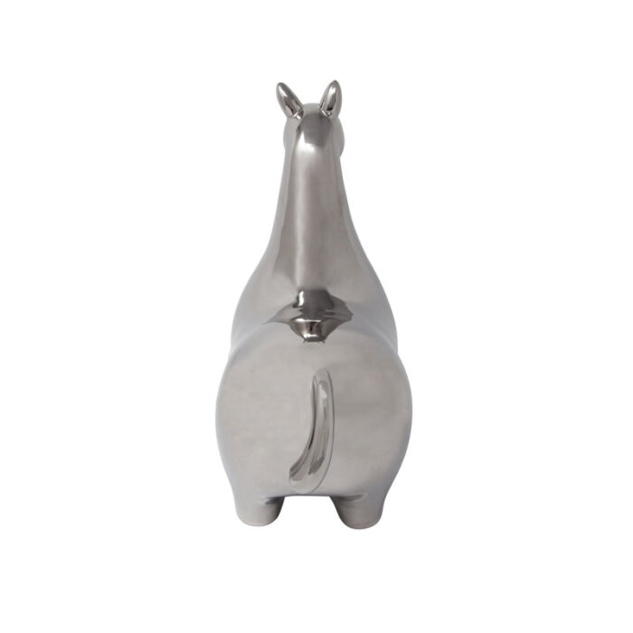 Ceramic Art Deco Horse, 13 x 7.25 x 14.5 Inches - Chic Decora