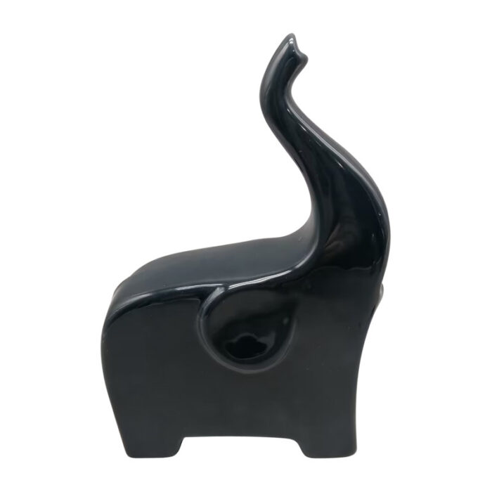 Ceramic Elephant Sculpture Contemporary Elephant Statue - Chic Decora