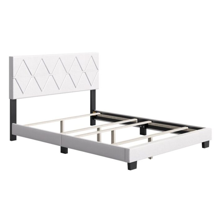 Charlat Upholstered Faux Leather Platform Bed - Chic Decora