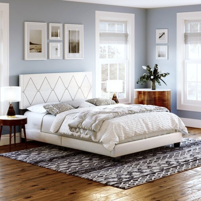 Charlat Upholstered Faux Leather Platform Bed - Chic Decora