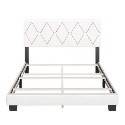 Charlat Upholstered Faux Leather Platform Bed - Chic Decora