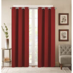 Chelsea Solid Blackout Grommet Curtain Panel Set (Set of 2) - Chic Decora