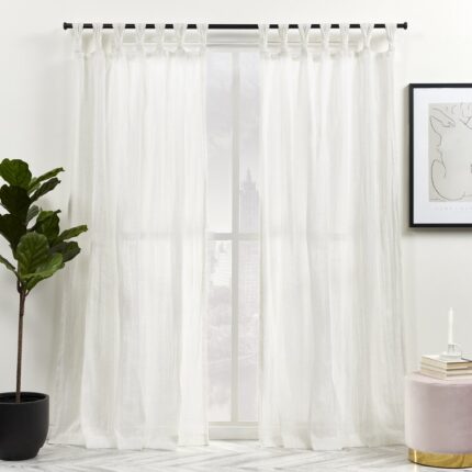 Chenoweth Semi Sheer Curtain Pair (Set of 2) - Chic Decora