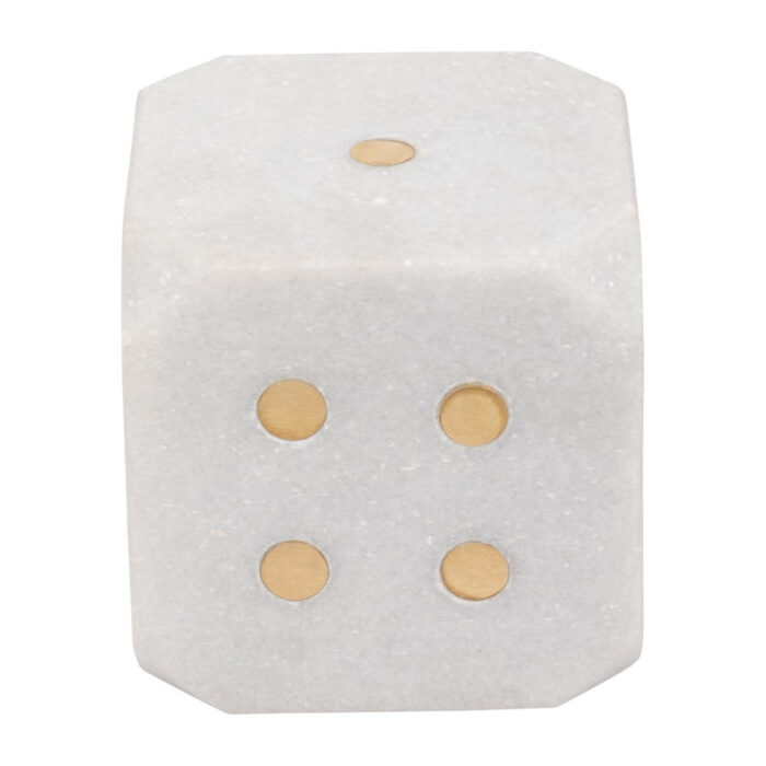 Chic Marble Dice, Exquisite Craftsmanship, Ideal for Modern Spaces – 4″ x 4″ x 4″ - Chic Decora