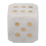 Chic Marble Dice, Exquisite Craftsmanship, Ideal for Modern Spaces – 4″ x 4″ x 4″ - Chic Decora