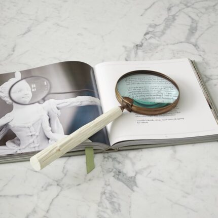 Chiseled Bone Magnifying Glass - Chic Decora