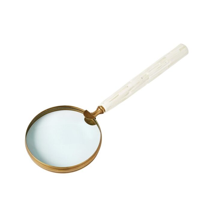 Chiseled Bone Magnifying Glass - Chic Decora