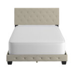 Chloe Linen Upholstered Platform Bed Frame - Chic Decora