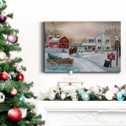 Christmas Tree Farm Premium Gallery Wrapped Canvas – Ready To Hang - Chic Decora