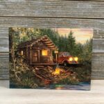 Cimino – Cabin Life 8 x 6 Mini Lighted Easel Back Canvas - Chic Decora