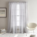 City Sky Polyester Sheer Curtain Pair (Set of 2) - Chic Decora