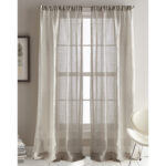 City Sky Polyester Sheer Curtain Pair (Set of 2) - Chic Decora