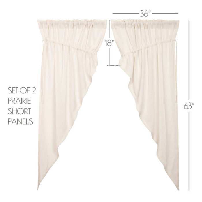 Clare Cotton Semi Sheer Curtain Pair (Set of 2) - Chic Decora