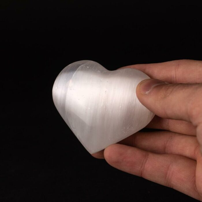 Clear Selenite Crystal Heart - Chic Decora