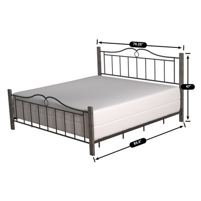 Cleek Metal Open-Frame Bed - Chic Decora