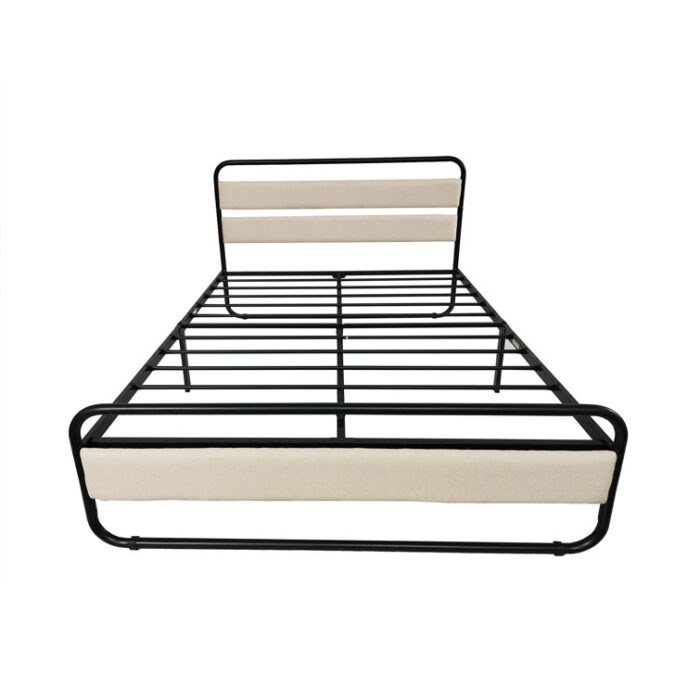 Connan Upholstered Metal Open-Frame Bed - Chic Decora