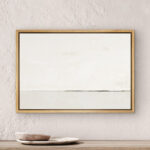 Contemporary Simple & Minimal Neutral Modern Artwork Wall Art Framed On Canvas Painting Print - Chic Decora