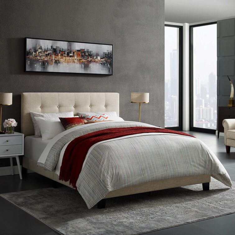 Upholstered Platform Bed - Chic Decora