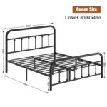 Corbon Metal Platform Bed - Chic Decora