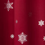 Corderius Polyester Snowflake Silver Foil Print Blackout Thermal Grommet Curtains (Set of 2) - Chic Decora