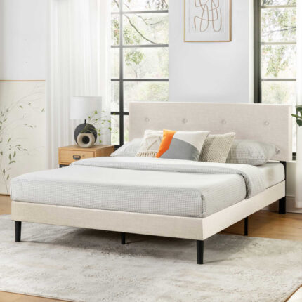 Abdul-Azeez Upholstered Sleigh Bed - Chic Decora