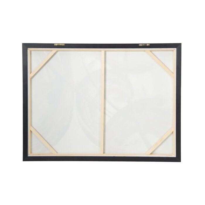 CosmoLiving by Cosmopolitan Gold Canvas Abstract Framed Wall Art with Gold Frame - Chic Decora