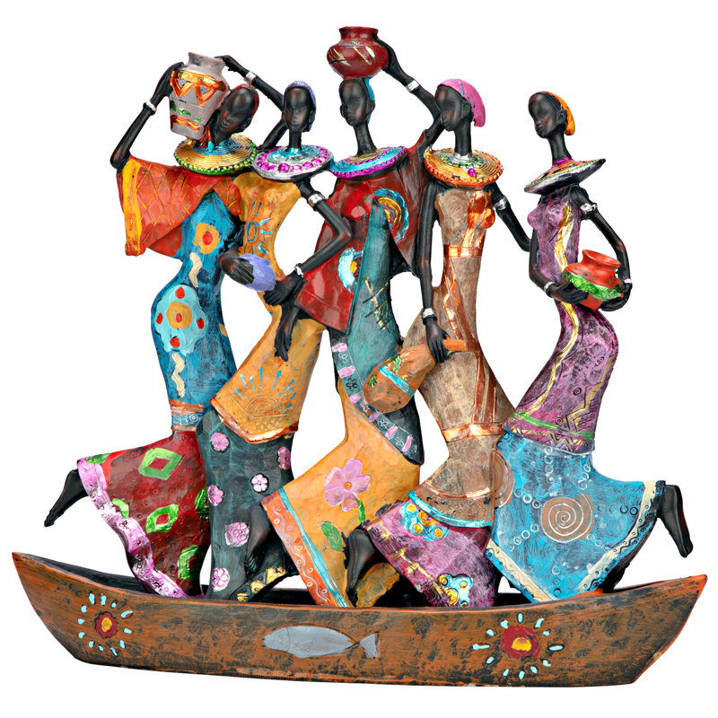 Cottesloe Maiden Water Carriers of Ghana Sculpture - Chic Decora