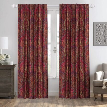 Polyester Blend Blackout Curtain Pair (Set of 2) - Chic Decora