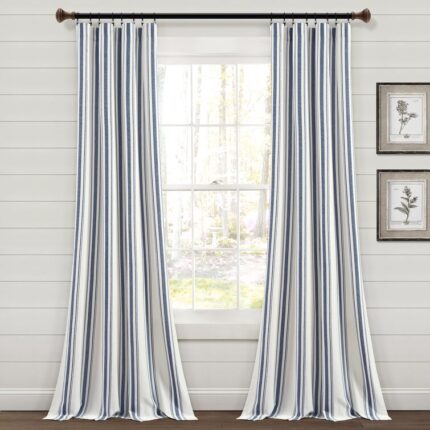 Anchor Polyester Room Darkening Curtain Pair (Set of 2) - Chic Decora