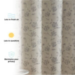 Cotton Blend Semi Sheer Curtain Pair (Set of 2) - Chic Decora