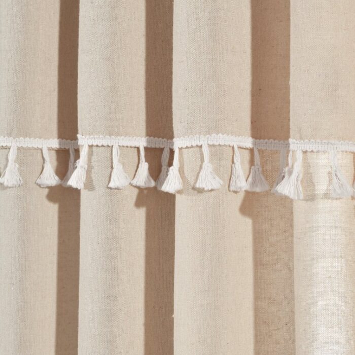 Cotton Blend Semi Sheer Curtain Pair (Set of 2) - Chic Decora