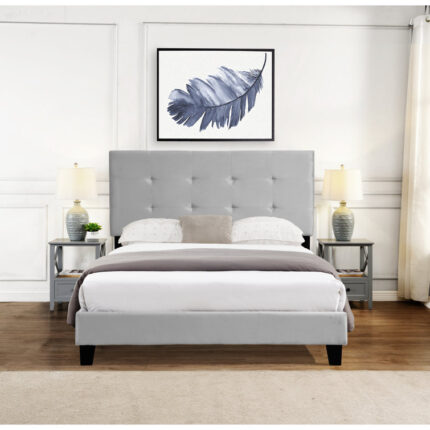 Bayles Upholstered Platform Bed - Chic Decora