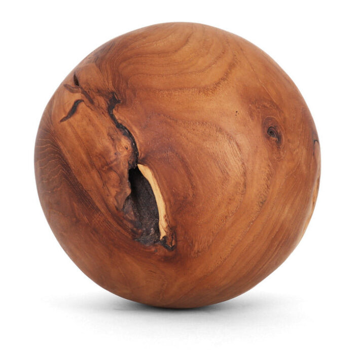 Cowden Handmade Decorative Teak Ball 10″ - Chic Decora