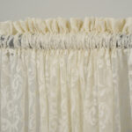 Cream Lace Classic Sheers Curtain Panels,Sheer Window Curtain,Shabby Chic (Set of 2) - Chic Decora