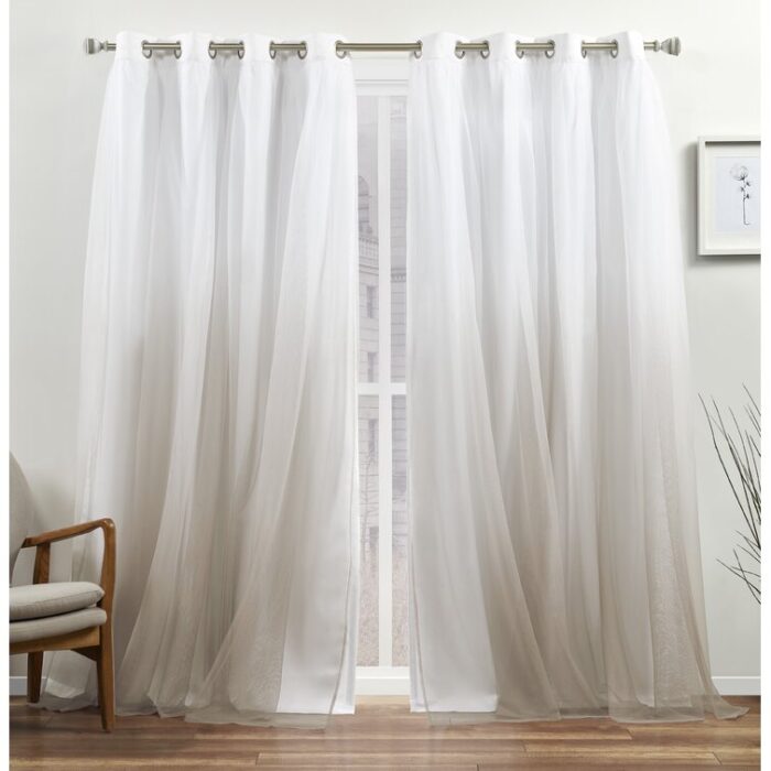 Cresendo Polyester Room Darkening Curtain Pair (Set of 2) - Chic Decora